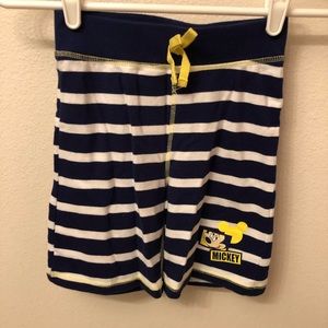 Mickey Mouse 5T Blue and White striped Shorts